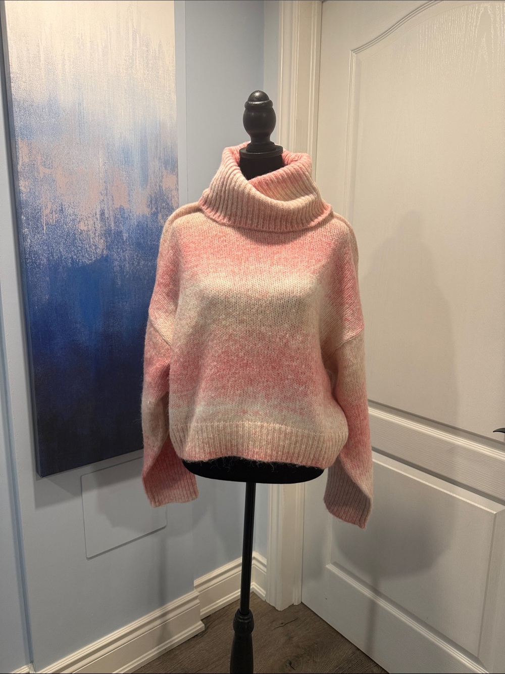 Buffalo David Bitton Pink Ombre Turtleneck Sweater
